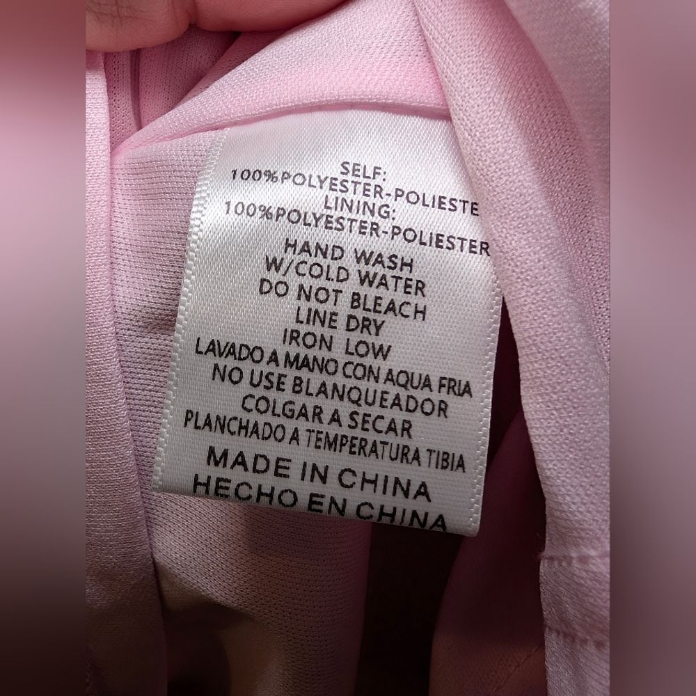 Listicle Pink Swiss Dot Smocked Dress Size L NWTPuff Sleeve Cottagecore Peasant - Picture 5 of 10